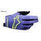 guantes alpinestars radar purple-yelow