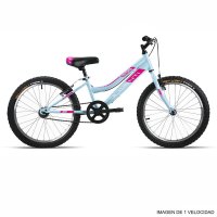 bicicleta infantil jl-wenti "20" celeste 5 vel