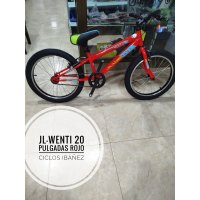 BICICLETA 20" JL-WENTI ROJO 1VEL MOD.1200