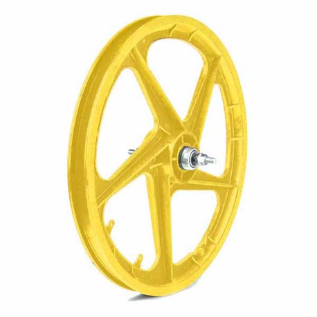 RUEDA TRASERA PLASTICO BMX COLOR AMARILLO