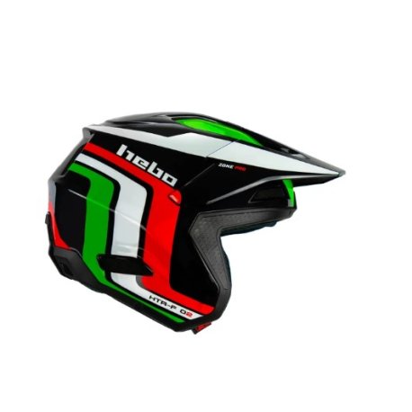 CASCO HEBO HTR F02 ZONE PRO RACING BLACK-VERDE