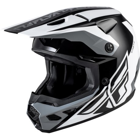 Casco FLY RACING Kinetic Crest negro/blanco/gris