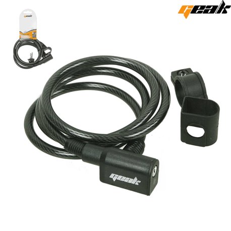 CANDADO ESPIRAL NEGRO 8X120 "GEAK"