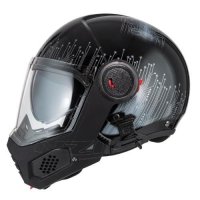 casco modular nzi MINIMOD DUO META BLACK&SILVER
