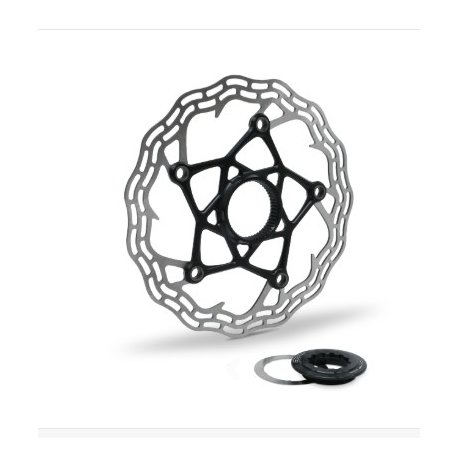 DISCO FRENO GALFER ROAD SHARK 160X1.8MM CL BLACK CENTERLOCK