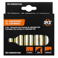 5 CARTUCHOS DE AIRE CO2 16 G SKS AIRCHAMP PRO SIN ROSCA