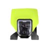 Careta con faro LED RACETECH amarillo fluor-negro R-MASKHSQGF01