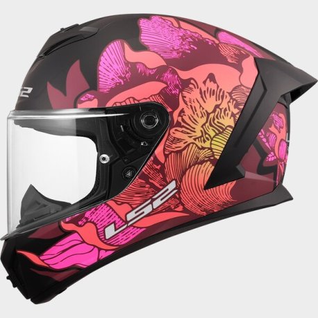 CASCO LS2 INTEGRAL FF820 RAPID III POPPIES NEGRO-ROSA