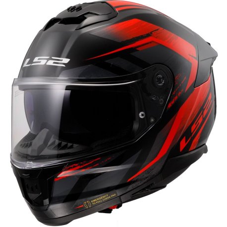 CASCO LS2 FF808 STREAM II FURY NEGRO-ROJO