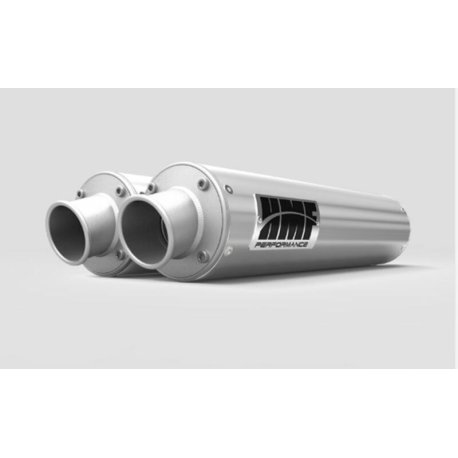 REBAJAS MARZO ESCAPE HMF Dual Performance Series Silencer - Brushed Stainless Steel/ Turn Down Polaris RZR