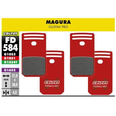 PASTILLAS FRENO GALFER DISCO BIKE ADVANCED BRAKE PAD MAGURA GUSTAV PRO