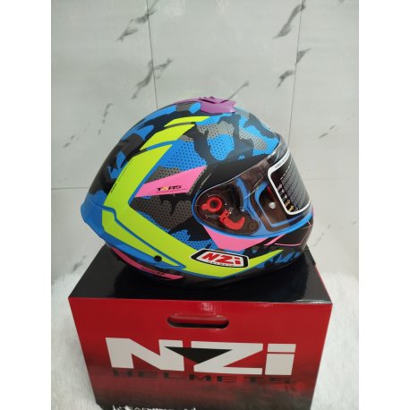 EN STOCK casco TRENDY 3 STREAM OCELO BLUE&WHITE&SKY BLUE MATT talla M