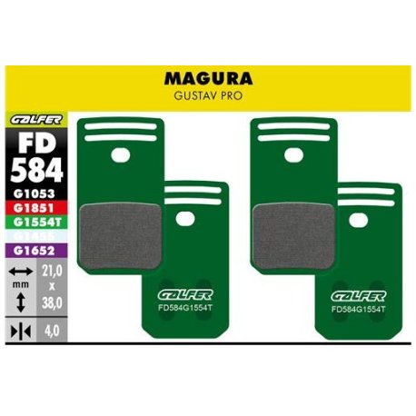 PASTILLAS FRENO GALFER DISCO BIKE PRO BRAKE PAD - MAGURA GUSTAV PRO