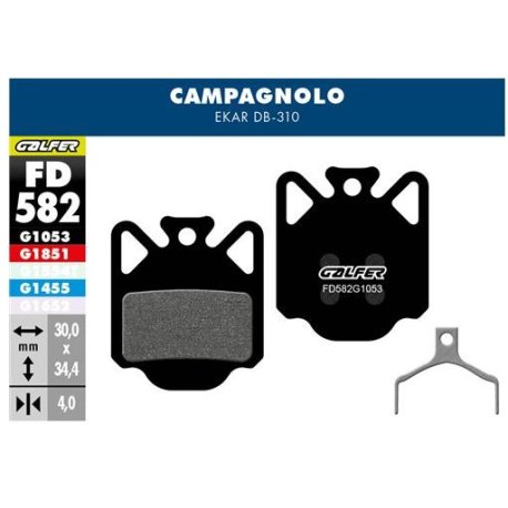 PASTILLAS FRENO GALFER DISCO BIKE PERFORMANCE BRAKE PAD - CAMPAGNOLO EKAR DB-310