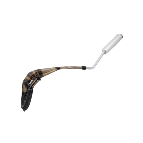 ESCAPE SOLDADO A MANO EVOK IRON PIPE CON SILENCIADOR SHORTY DE ACERO INOXIDABLE Y ALUMINIO PARA DERBI DRD PRO 50 07-13