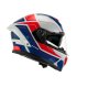 casco hebo A618 FORCE blanco-azul-rojo