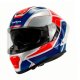 casco hebo A618 FORCE blanco-azul-rojo
