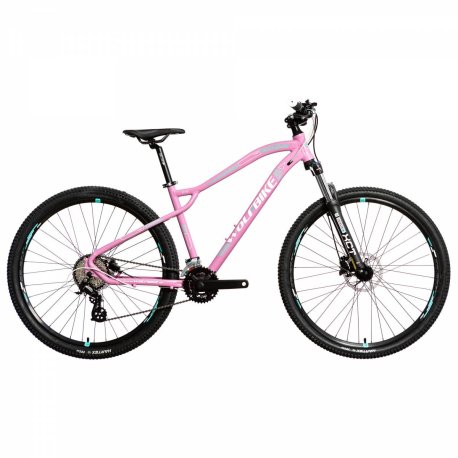 Bicicleta wolfbike oxygen 27.5 2*8 disco hidraulico rosa