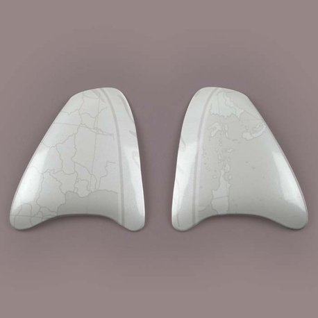 Cubiertas laterales ARAI (Sistema VAS-Z), HARADA TOUR Blanco