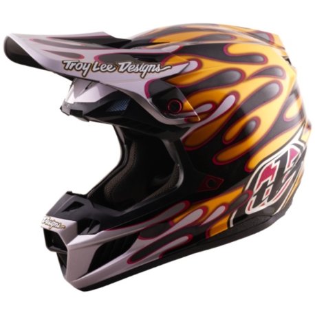 Casco TROY LEE DESIGNS SE5 Carbon Mips - Overspray negro/oro