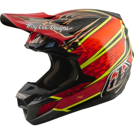 Casco TROY LEE DESIGNS SE5 Carbon Mips Wings rojo