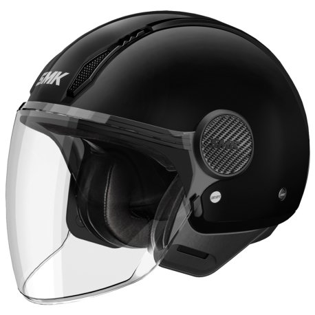 casco jet SMK LAMINAR NEGRO BRILLO (GL200)