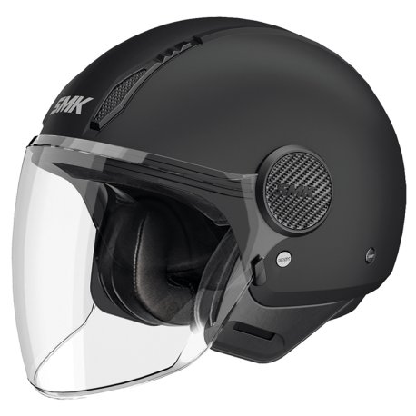 casco jet SMK LAMINAR NEGRO MATE (MA200)