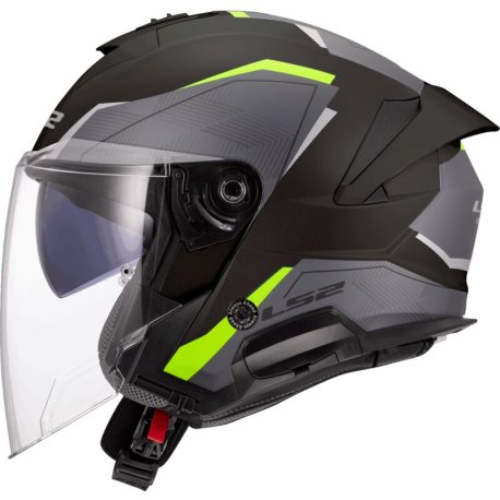 CASCO LS2 OF618 VERSO II AIR NEG MAT-AMARILLO