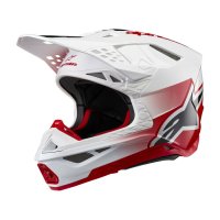 casco alpinestars Supertech M10 Unite blanco-rojo