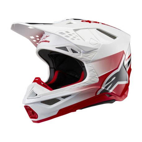 casco alpinestars Supertech M10 Unite blanco-rojo