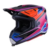 casco alpinestars S-M7 Fuse morado-blue