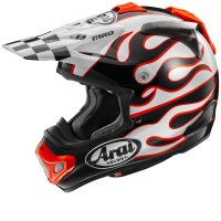 Casco ARAI MX-V EVO Flame White CONSULTANOS PROMOCIONES MEJOR PRECIO GARANTIZADO