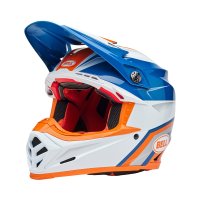 LIQUIDACION TOTAL Casco BELL Moto-9S Flex - Merchant Gloss Orange/Blue TALLA S