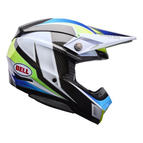 Liquidacion Casco BELL Moto-10 Spherical Grid White-Blue