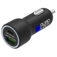Cargador para mechero QUAD LOCK doble USB (C+A) 48W