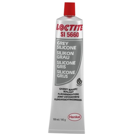Sellador de silicona LOCTITE SI 5660 resistente al agua/glicol gris Tubo 100ml