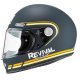 Casco integral nzi revival profilo darkblue-orange matt