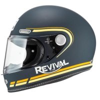 Casco integral nzi revival profilo darkblue-orange matt