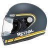 Casco integral nzi revival profilo darkblue-orange matt
