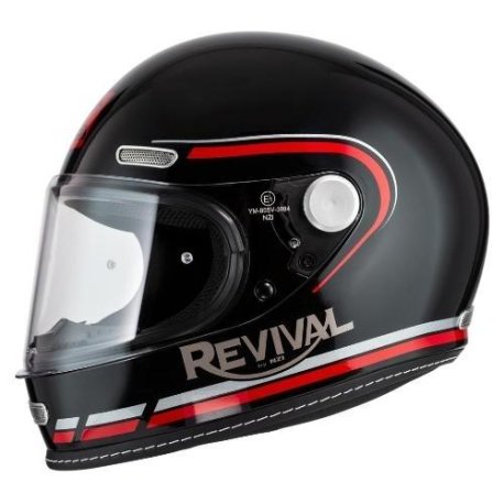 casco integral nzi revival profilo black-red