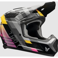 casco cross thor fleet camber gris-rosa