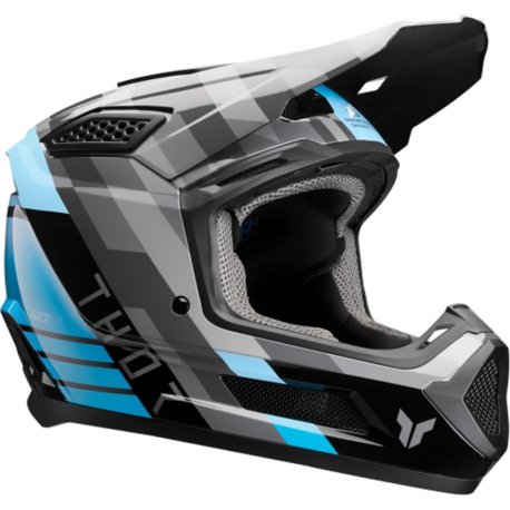 casco cross thor fleet camber gris-azul