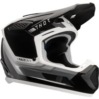 casco motocross thor fleet defy negro-blanco