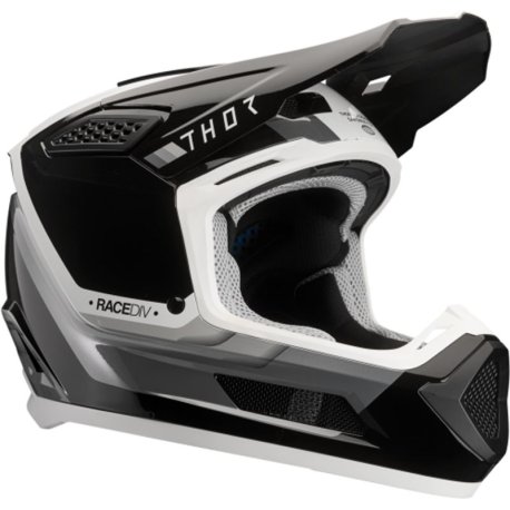 casco motocross thor fleet defy negro-blanco