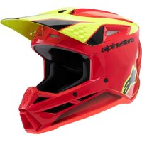 Casco motocross SM3 Fray rojo-amarillo