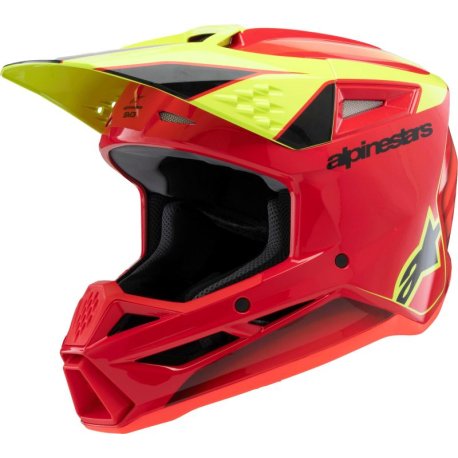 Casco motocross SM3 Fray rojo-amarillo