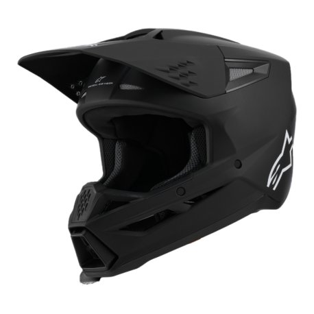 casco cross alpinestars solid negro mate