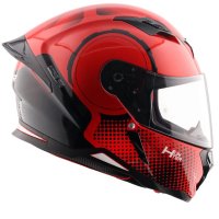 Casco integral axor spar negro-rojo
