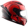 Casco integral axor spear negro-rojo