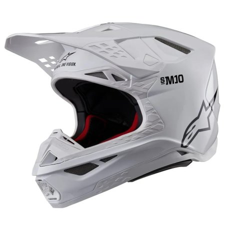casco cross alpinestars Supertech M5 Solid blanco